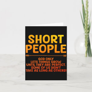 Funny Short People Art For Men Women Short Girl Sh Card