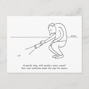 Funny Short Poem Epigram Example About A Slug Postcard