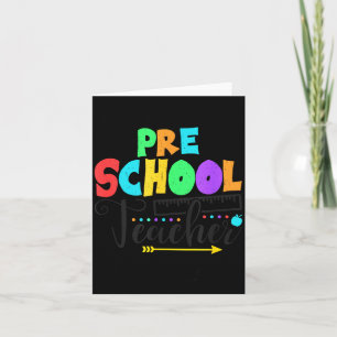Funny Short School Teacher Quote Saying Pre School Card