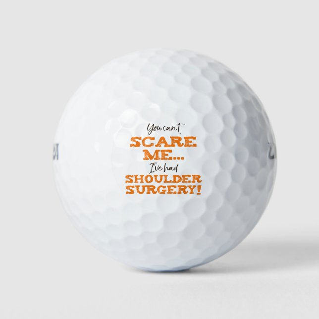 Funny Shoulder Surgery Recovery ‘Scare’ Golf Balls (Front)