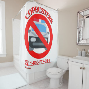 funny shower curtain "COPBUSTERS 2"