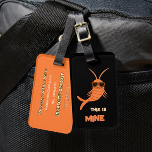 Funny shrimp luggage tag