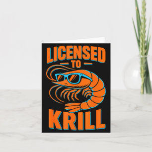 Funny shrimping cajun seafood shrimps card
