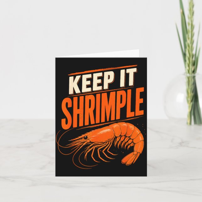 Funny shrimps cajun seafood  card (Front)