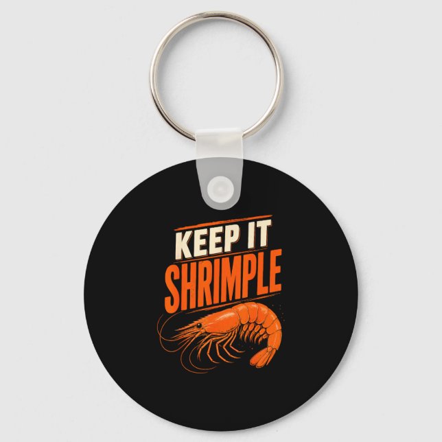 Funny shrimps cajun seafood  keychain (Front)