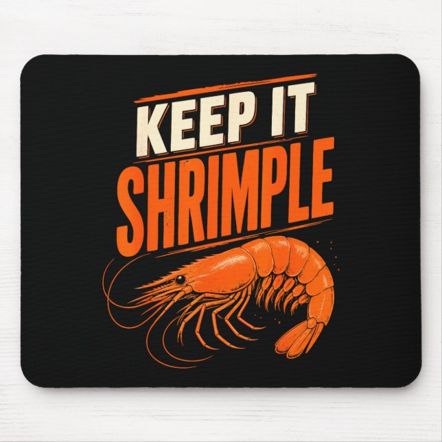 Funny shrimps cajun seafood  mouse pad (Front)
