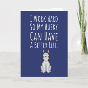 Funny Siberian Husky Cards Pet Animal Dog Owner 
