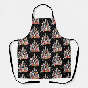 Funny Siberian Husky Christmas Tree Pet Dog Lover Apron