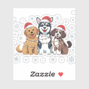 Funny Siberian Husky Dog Lover Christmas Tree  