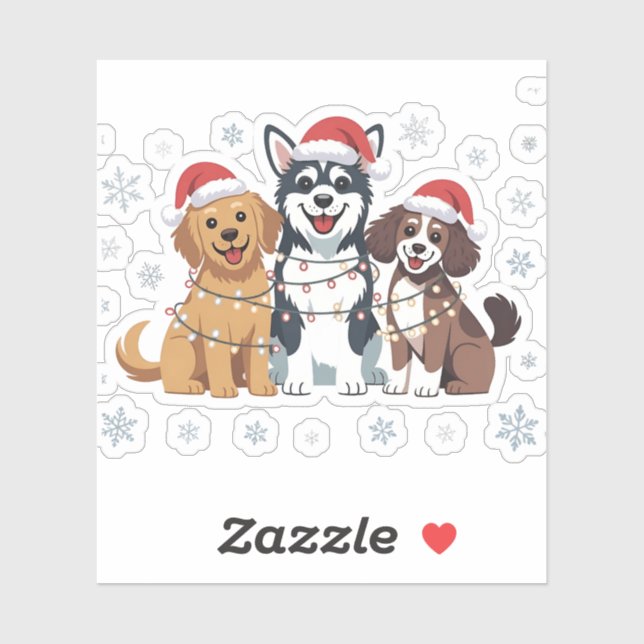 Funny Siberian Husky Dog Lover Christmas Tree   (Sheet)