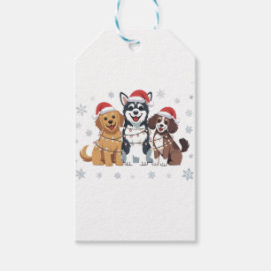 Funny Siberian Husky Dog Lover Christmas Tree   Gift Tags