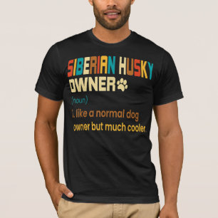 Funny Siberian Husky Vintage Retro Dog Mom Dad T-Shirt