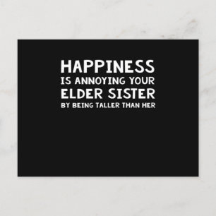 Funny Sibling Gift For Little Brother Lil Sister D Postcard