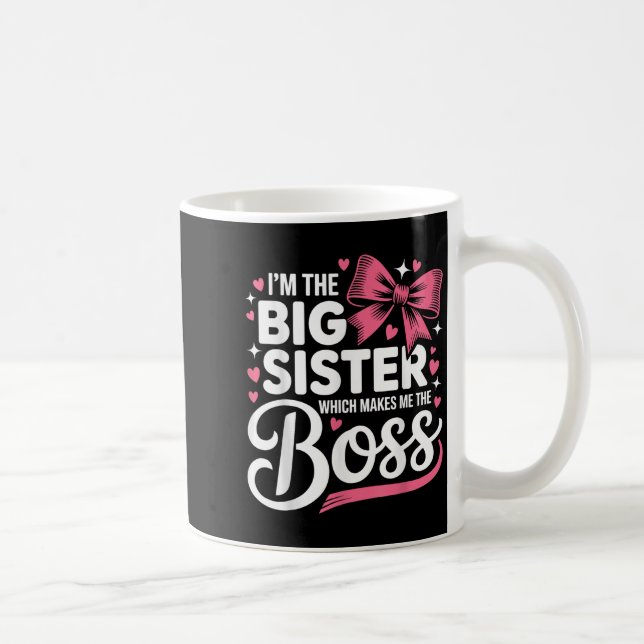 Funny Sibling I'm The Big Sister Which Makes Me Th Coffee Mug (Right)