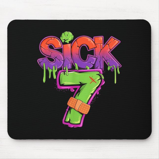Funny Sick Seven 67 Funny Meme Sick Of 7  Mouse Pad (Front)