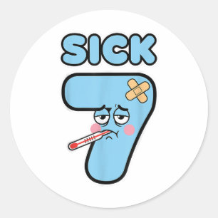 Funny Sick Seven 67 Halloween Costume For Trending Classic Round Sticker