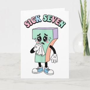 Funny Sick Seven 67 Kawaii Six Seven Cute For Kids Card
