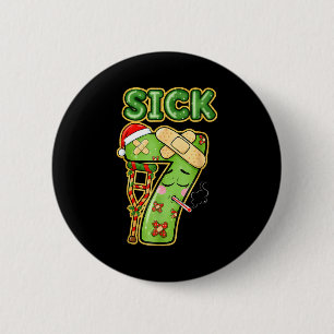 Funny Sick Seven Meme 67 Six Seven Santa Hat Chris 2 Inch Round Button