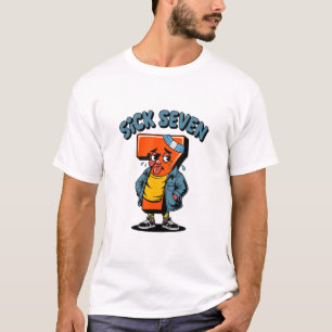 Funny Sick Seven Meme Six Seven Wordplay Halloween T-Shirt
