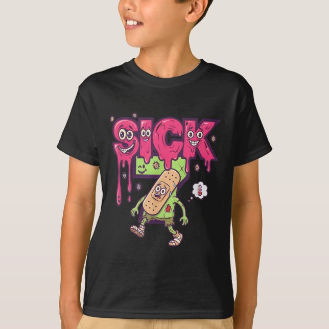Funny Sick Seven Meme Tee Six Seven Fun Wordplay D (Front)
