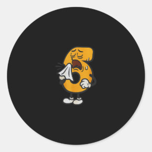 Funny Sick Six Halloween 67 Design For Men And Wom Classic Round Sticker