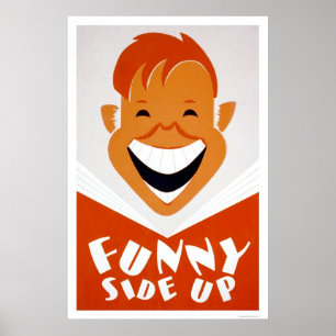 Funny Side Up Reading 1939 WPA Poster