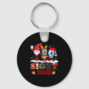 Funny Sight Squad Gnome Reindeer Santa Christmas O Keychain