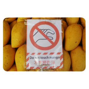 Funny Sign 'Do not touch mango' Magnet