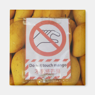 Funny Sign 'Do not touch mango' Magnet