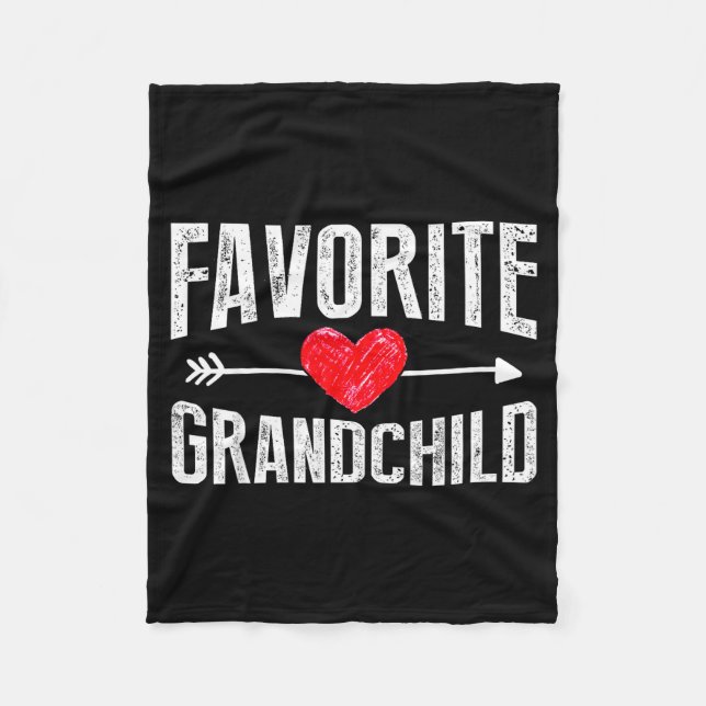 Funny Siled Granhildren Favorite Granhild  Fleece Blanket (Front)