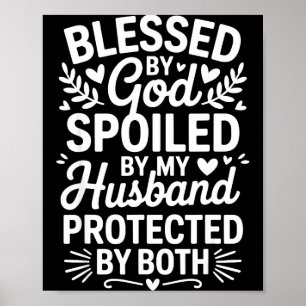 Funny Siled Wife Art For Women Girls Mpy Old Husba Poster