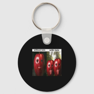 Funny Silly Ai Apple Gen Z Meme Brainrot Humour Tw Keychain