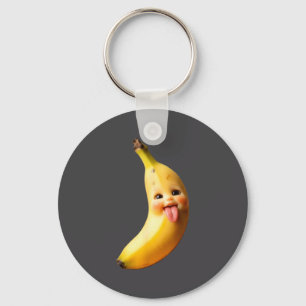 Funny Silly Ai Banana Gen Z Meme Brainrot Humor To Keychain