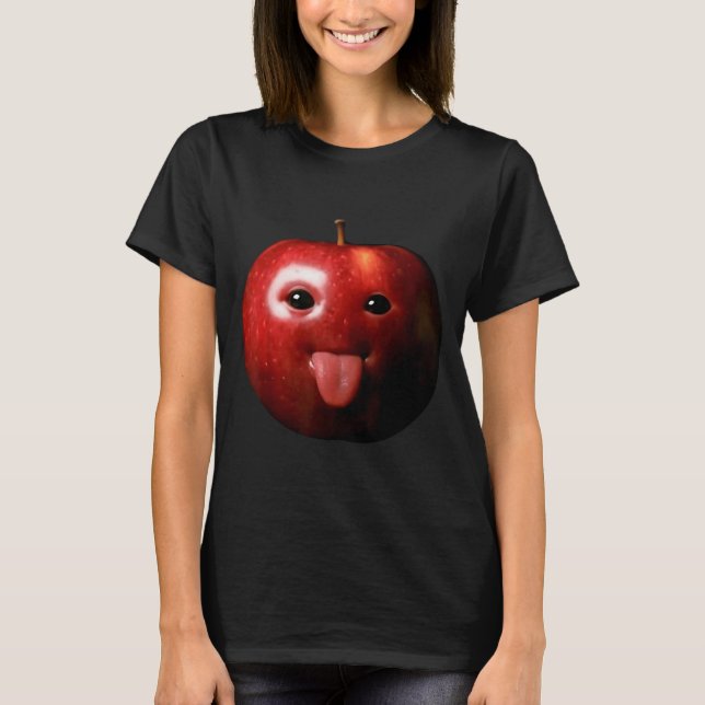 Funny Silly Ai Gen Z Meme Brainrot Humor Tongue Ou T-Shirt (Front)