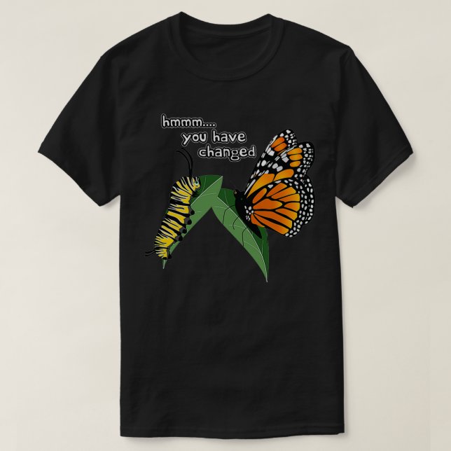 Funny Silly Caterpillar Monarch Butterfly Humour G T-Shirt (Design Front)