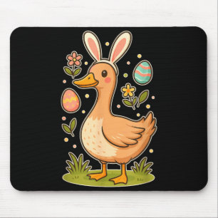 Funny Silly Goose Bunny Rabbit Eggs Happy Easter Mouse Pad