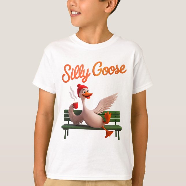 Funny Silly Goose Cute Goose Meme Goose T-Shirt (Front)