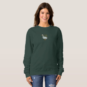 Funny Silly Goose Forest Green Sweatshirt