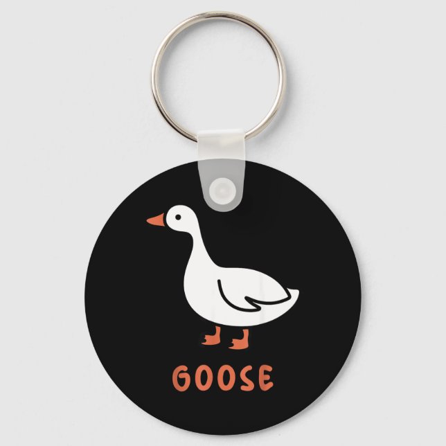 Funny Silly Goose Keychain (Front)