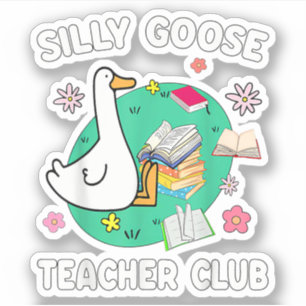 Funny Silly Goose Teacher Club Animal Lover Groovy