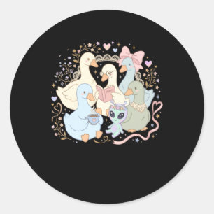 Funny Silly Goose Teacher Club Teacher Classic Round Sticker