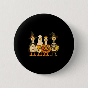 Funny Silly Goose Teacher Halloween Trick Or Teach 2 Inch Round Button