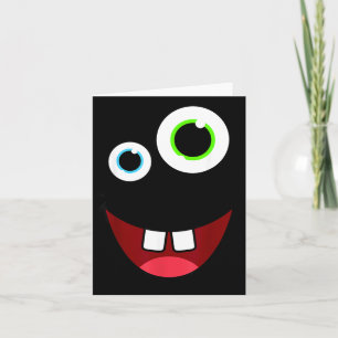Funny Silly Monster Face Group Costume Birthday Card