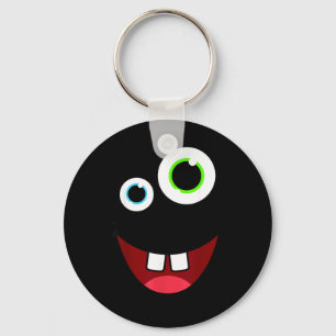 Funny Silly Monster Face Group Costume Birthday Keychain