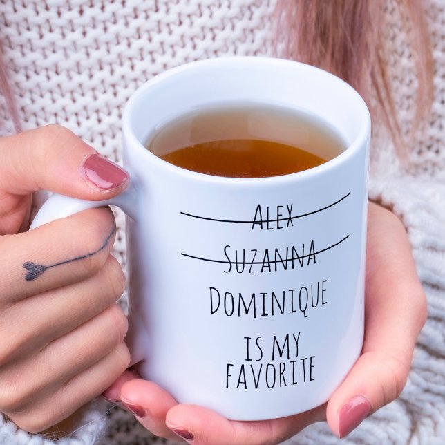 Funny Simple Favourite Child Names Mother's Day Mo Coffee Mug (Creator Uploaded)