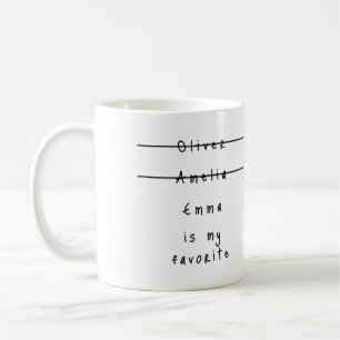 Funny Simple Favourite Child's Name Mother's Day Coffee Mug