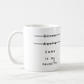 Funny Simple Favourite Child's Name Mother's Day Coffee Mug