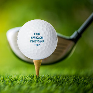 Funny Simple Golfer Final Approach: Name Sand Trap Golf Balls