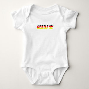 Funny simple Modern Germany National Flag Souvenir Baby Bodysuit
