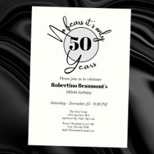 Funny Simple No Fears 50th birthday party